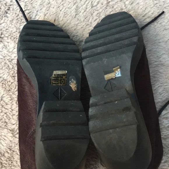 Opening Ceremony Burgundy Lace Up Boots - Picture 9 of 10